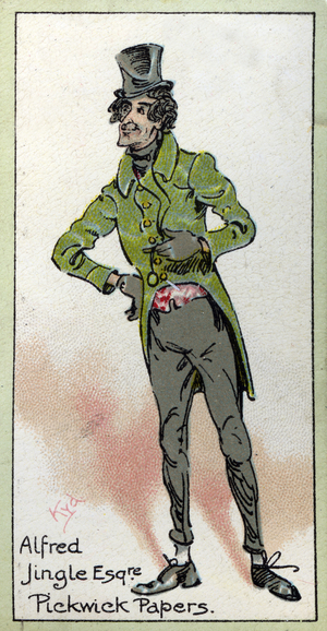 Alfred Jingle Esquire, from 'The Pickwick Papers' by Charles Dickens, 1923 (colour litho)