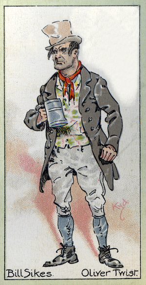 Bill Sikes, from 'Oliver Twist', by Charles Dickens, 1923 (colour litho)