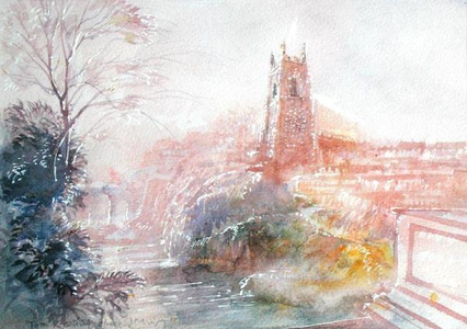 Landscape in the manner of Joseph Mallord William Turner (1775-1851) (w/c on paper)