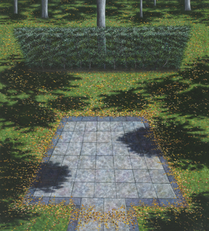 Patio and Hedge, 2008 (oil on linen)