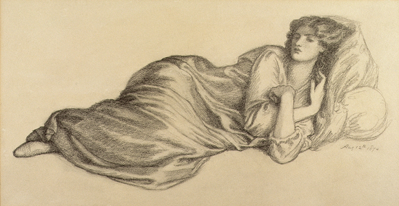 Jane Morris, 12th August 1870 (pencil on paper) 