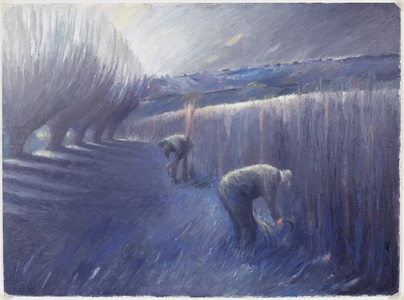 Cutting Willows (oil on canvas)
