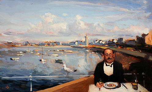 The Oyster Eater, 2003 (oil on board)