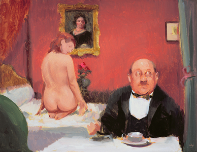 Teatime Interior, 2004-05 (oil on board)