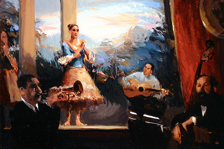Spanish Cabaret, 2003 (oil on board)