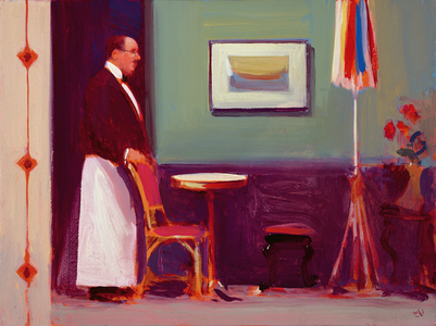 Le Petit Cafe de Paris, 2005 (oil on board)