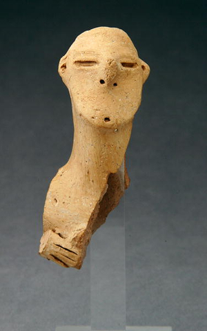 Head of an Idol, 400-300 BC (ceramic)