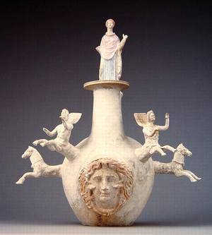 Askos with Figures, c.280 BC (ceramic)
