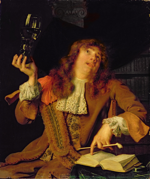 The Wanton Student, 1678 (oil on oak)