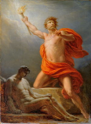 Prometheus Bringing Fire to Mankind, 1817 (oil on canvas)