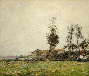 Holland, Landscape with Trees and Houses, 1892 (oil on canvas)