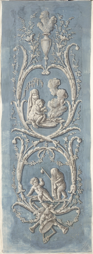 Design for wallpaper (painted textile)