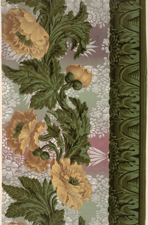 Flower Border, wallpaper design, Paris, 1825/26,manufactured by Dufour et Leroy,