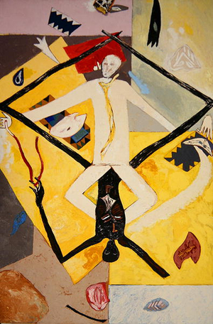 Kings Slain by Lust for Power (mixed media on canvas)