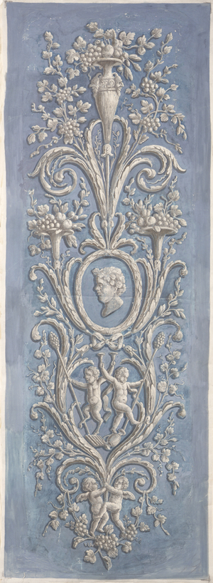 Design for Wallpaper (painted textile)