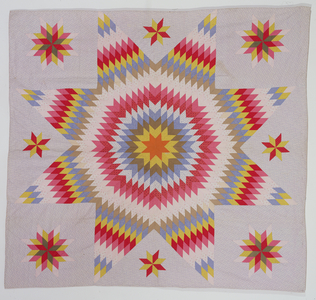 Sunburst, American quilt, 19th century (cotton patchwork)