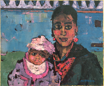 Spanish Mother (oil on canvas)