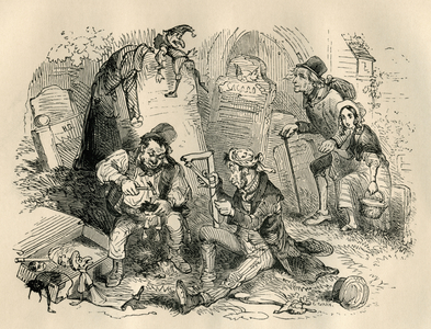 Messrs. Codlin, Short and company, from 'The Old Curiosity Shop' by Charles Dickens (engraving)
