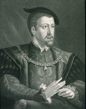 Charles V (1500-58) Holy Roman Emperor & King of Spain, from 'The Gallery of Portraits', published 1833 (engraving)