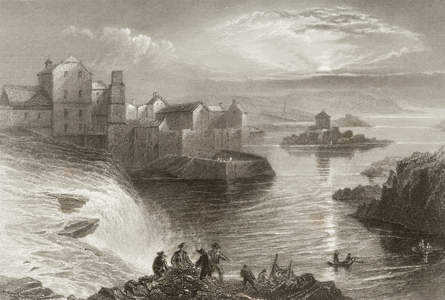 Ballyshannon, County Donegal, from 'Scenery and Antiquities of Ireland' by George Virtue, 1860s (engraving)