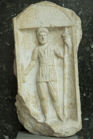 Funerary stela, Roman Imperial Period (30 BC 500 AD) (marble)