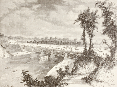 The Girard Point Bridge (litho)