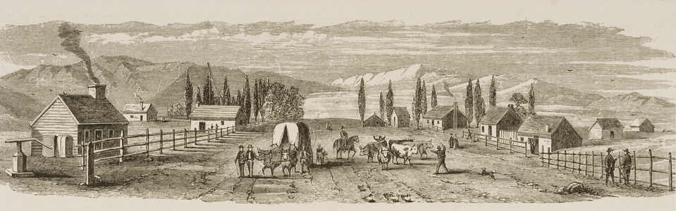 Salt Lake City in 1850, 1876 (engraving)