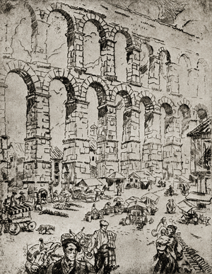 The Aqueduct at Segovia (engraving)