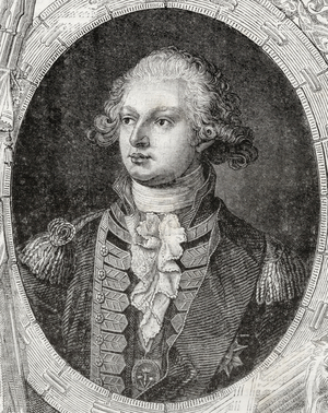 Frederick Augustus, Duke of York and Albany, from 'Histoire de la Revolution Francaise' by Louis Blanc (1811-82) (engraving)