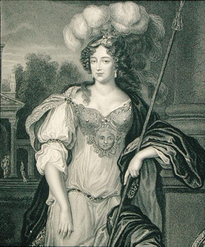 Portrait of Frances Teresa Stuart (1647-1702) Duchess of Richmond and Lennox, from 'Lodge's British Portraits', 1823 (litho)