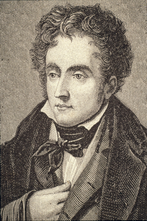 Portrait of Francois Auguste Rene, Viscount of Chateaubriand (1768-1848) (engraving)