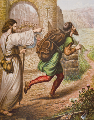 Pilgrim Process Image of John Bunyan - Pilgrim's Progress.19th century version