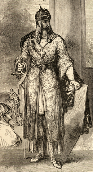 El Cid, illustration from 'Spanish Pictures' by the Rev. Samuel Manning (engraving)