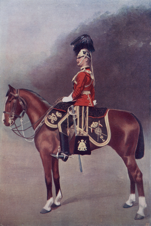 Officer of the 16th Queen's Lancers in the late 19th century, from 'South Africa and the Transvaal War: Vol. 1' by Louis Creswicke, published 1900 (colour litho)