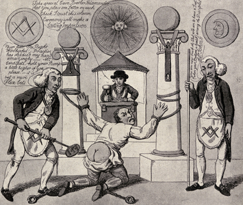 How to Make a Mason, 1800, from 'The Freemason', by Eugen Lennhoff, published 1932 (litho)