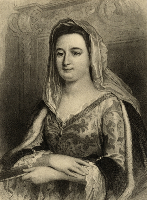 Francoise d'Aubigne (1635-1719) Madame de Maintenon (litho)