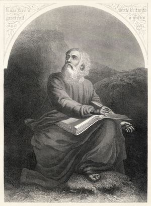 Isaiah, engraved by S. Allen, from 'The National Illustrated Family Bible', published c.1870 (litho)