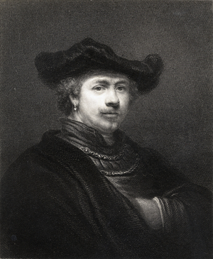 Rembrandt Harmens van Rijn (1606-69) from 'The Gallery of Portraits', published 1833 (engraving)