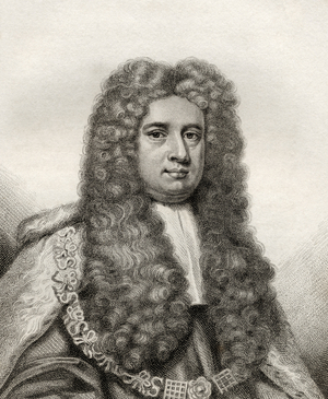 Lord Robert Raymond, engraved by Rivers, illustration from 'A catalogue of Royal and Noble Authors, Volume IV', published in 1806 (litho)