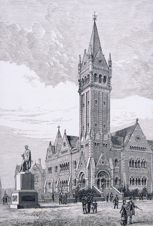 The Independent Church, Collins Street, Melbourne, Australia, from 'Australian Pictures', pub. by The Religious Tract Society, 1886 (engraving)