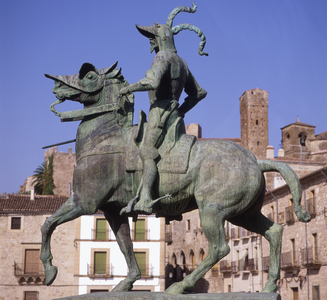 Equestrian statue of Francisco Pizarro (c.1478-1541) (bronze)