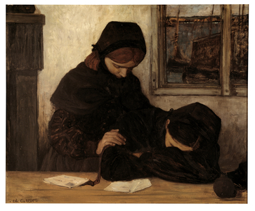Mourning at Ouessant (oil on canvas)