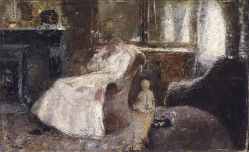 Woman in White, 1885 (oil on cardboard)