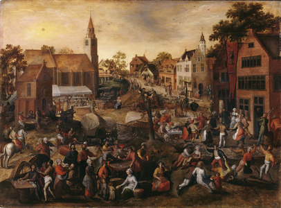 Village Fair at Saint-Joris (oil on panel)
