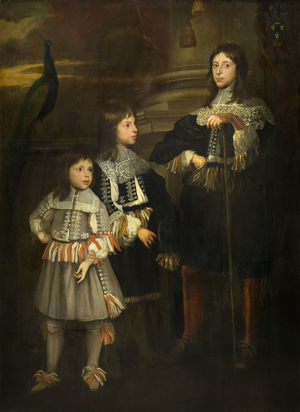 Portrait of Three Children (oil on canvas)
