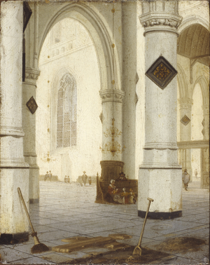 Church Interior (oil on panel)