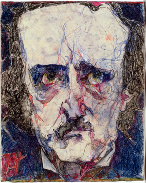 E. A. Poe, 1982 (pastel on paper)