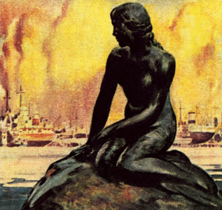 Little Mermaid Statue in Copenhagen