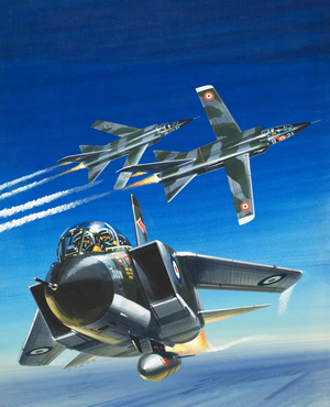 Aircraft that Change their Shape (gouache on paper)