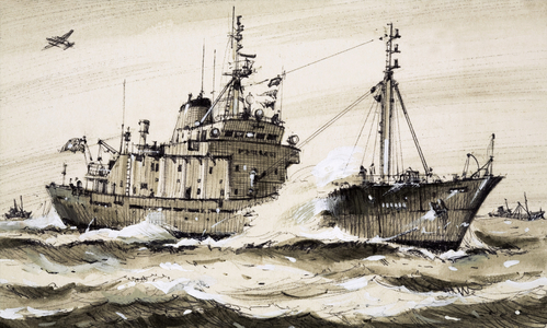 A British frigate patrolling the North Sea